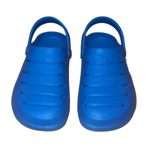 RUGGED SHARK Sz 7 Men's Blue Comfort Clogs Sandals Non-Marking Soles Shoes - Picture 1 of 5